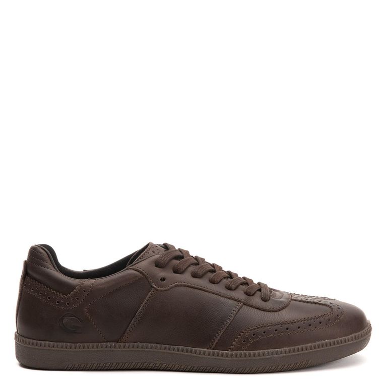 Zapatilla de cuero hombre chocolate Keith