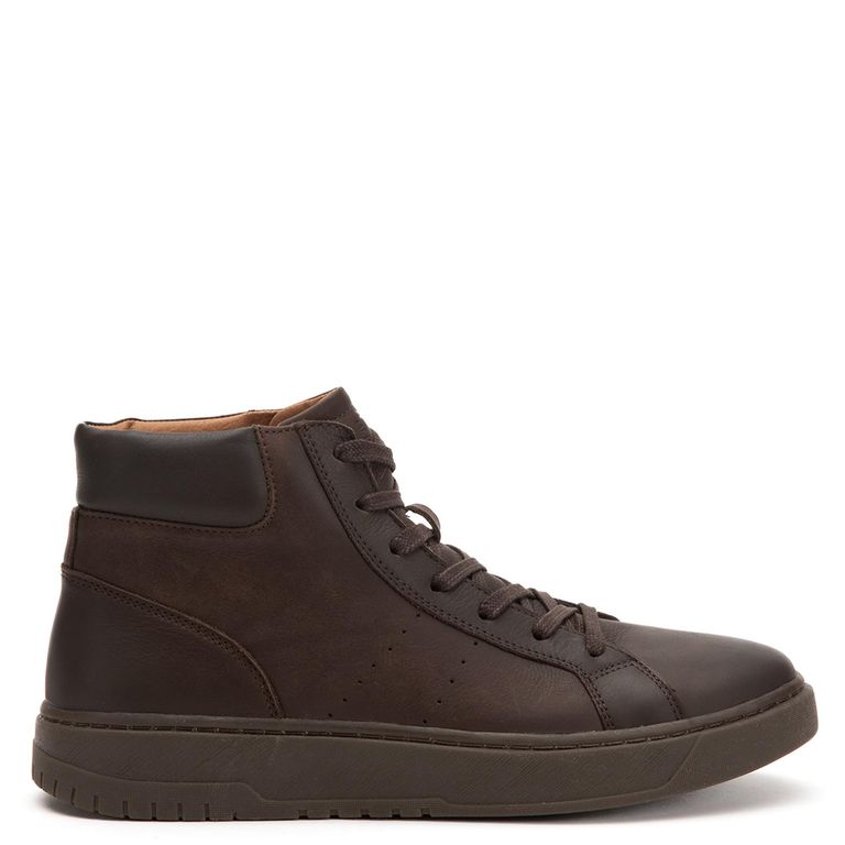 Zapatilla Caña Alta de cuero hombre chocolate Hong Kong 0036322