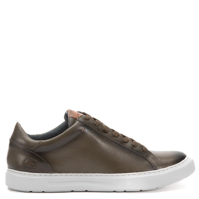 Zapatilla de cuero hombre olivo Tokio