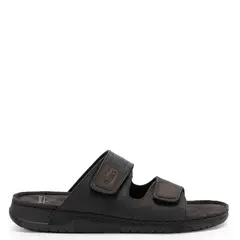 GUANTE - Sandalia de cuero hombre negro Bondi