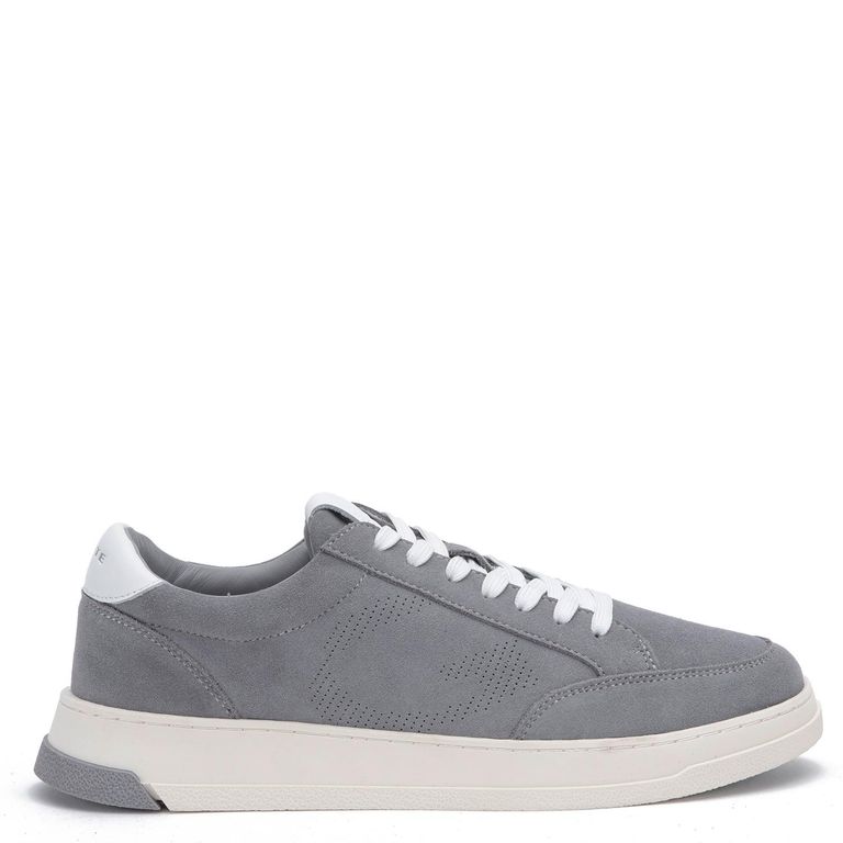 Zapatilla de cuero hombre gris Oslo 0036201