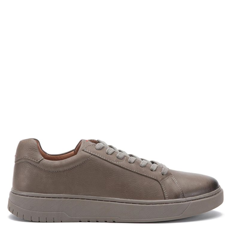 Zapatilla de cuero hombre gris Hong Kong 0036261