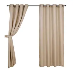 MASHINI - Set Cortinas Arg 140X220 Cm Raye Beige