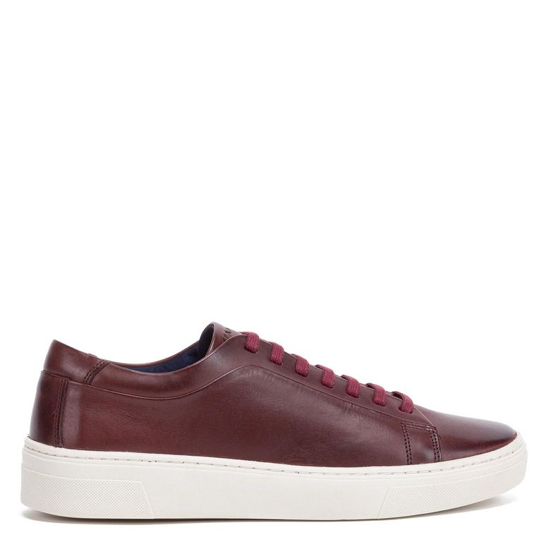 Zapatilla de cuero hombre burdeo Germany 0035808