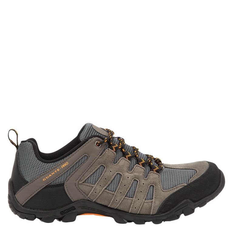 Zapatilla Outdoor de cuero hombre gris Lascar 0035196