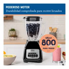 OSTER - Licuadora Negra Teclas 550W 2 Vel BLSTKAG-BPB
