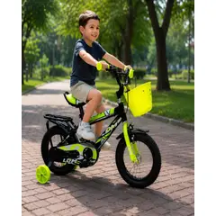 MYLHOGAR - Bicicleta Infantil Aro 12 con Ruedas de Entrenamiento y Canasto