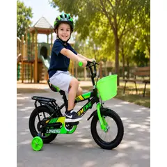 MYLHOGAR - Bicicleta Infantil Aro 14 con Ruedas de Entrenamiento y Canasto