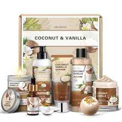GENERICO - Set de Regalo Cuidado Corporal Coconut Vanilla 8 Piezas