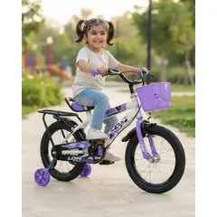 GENERICO - Bicicleta Infantil Aro14 con Ruedas de Entrenamiento y Canasto