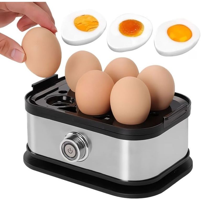 GENERICO Cocinador Eléctrico de Huevos MoonFlame 6 Huevos Rápido Vapor