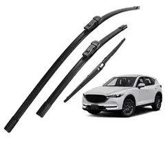 GENERICO - Set Limpiaparabrisas Plumillas Para Mazda Cx5 Cx9 2017-2023 Negro