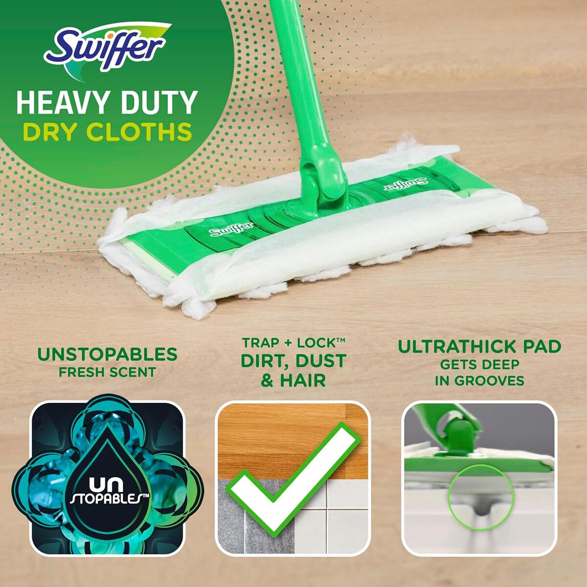 SWIFFER - Repuestos Swiffer Sweeper Heavy Duty Secos 20 Unidades