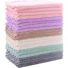 SUNNY - Pack 24 Trapos de Cocina Coral Fleece 7x9 cm Reutilizables
