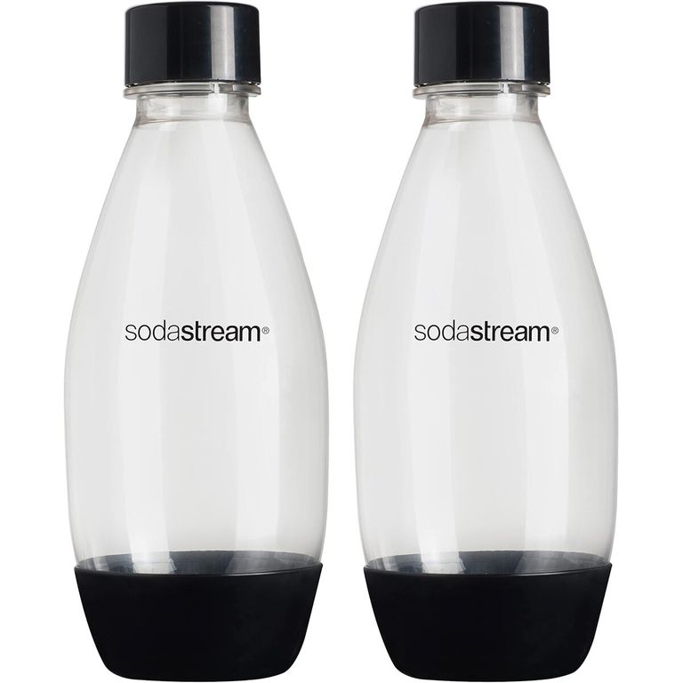 GENERICO Botellas SodaStream 0.5L Pack Doble Lavables en Lavavajilla Negras