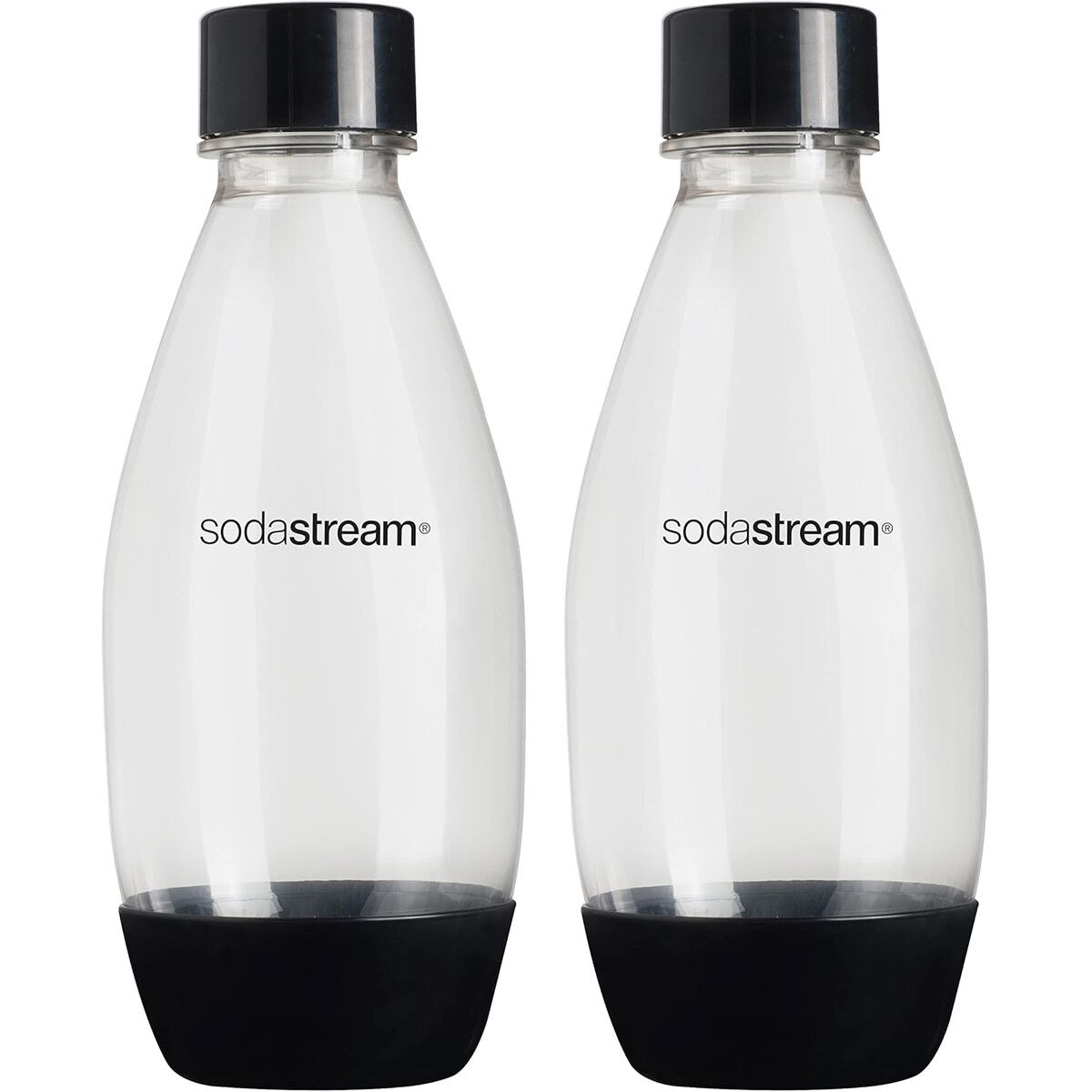 GENERICO - Botellas SodaStream 0.5L Pack Doble Lavables en Lavavajilla Negras