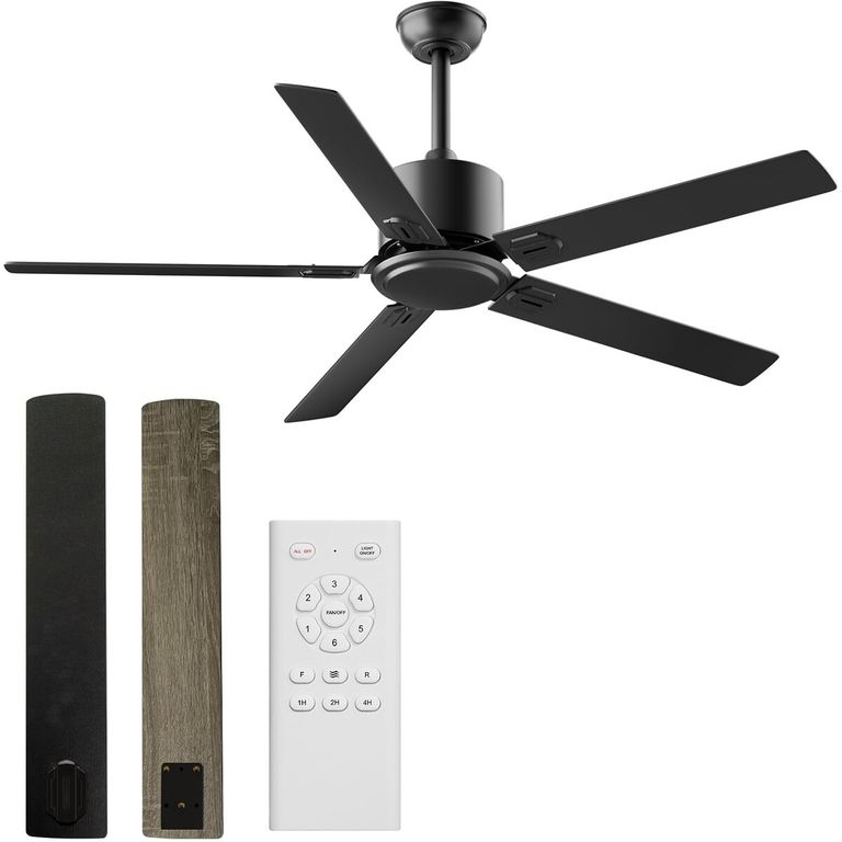 GENERICO Ventilador de Techo Obabala 42 Pulgadas Negro con Control Remoto