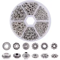 PH - Cuentas Separadoras PandaHall 300pcs Aleación Plateada