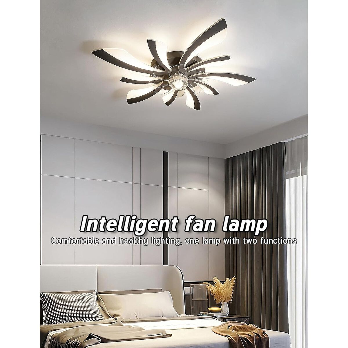 GENERICO - Ventilador de Techo con Luz Buroraix FSD 28 Pulgadas