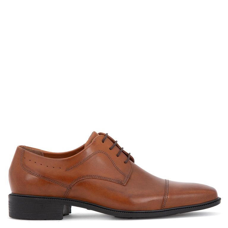 Zapato de cuero hombre dark camel Baltimore