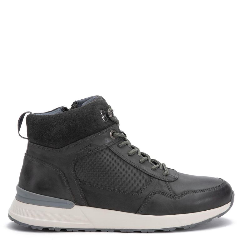 Zapatilla Caña Alta de cuero hombre gris Kioto 0036164