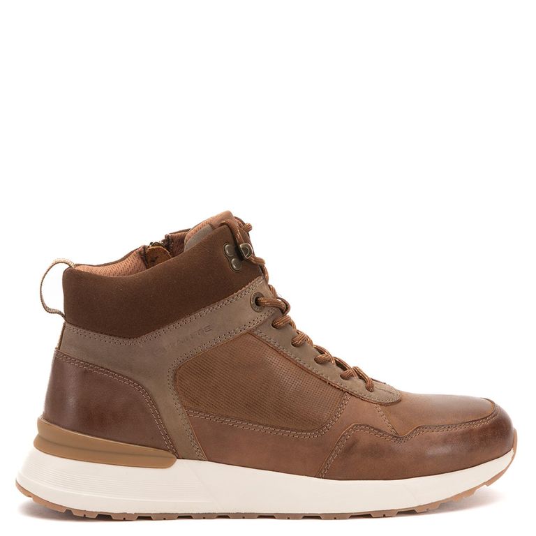Zapatilla Caña Alta de cuero hombre camel Kioto