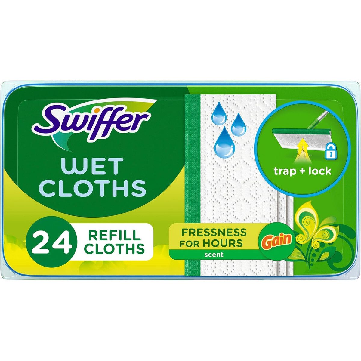 SWIFFER - Paños Haamedos Repuesto Swiffer Mop 24 Unidades Aroma Gain