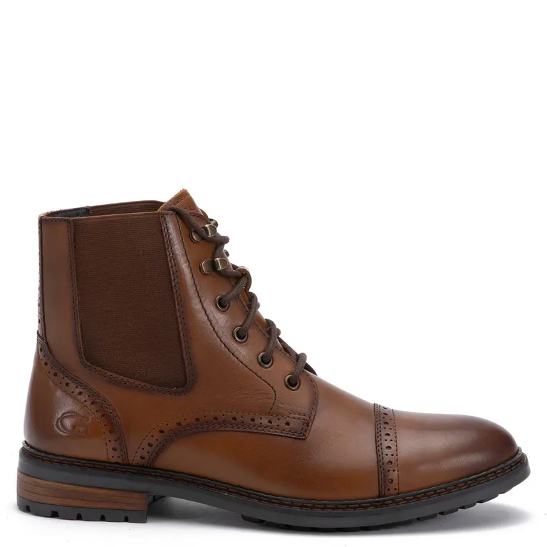 Botin de cuero hombre tostado Toulouse 0036313