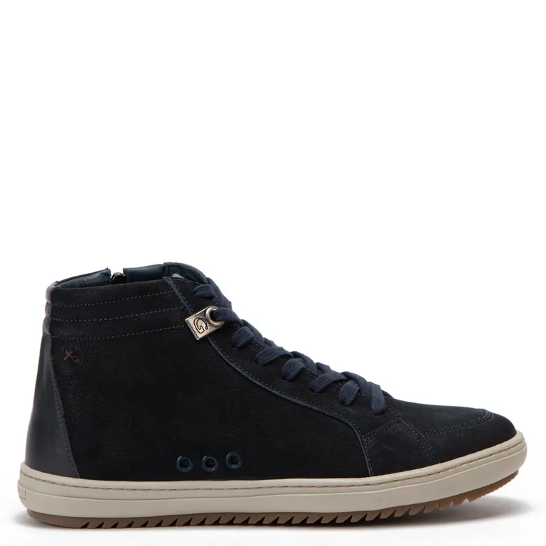 Zapatilla Caña Alta de cuero hombre marino Kansas 0035926