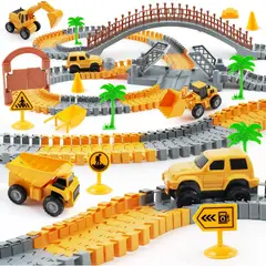 CARRERA - Set Pista Autos Construcción TGJH 220 Piezas para Niños