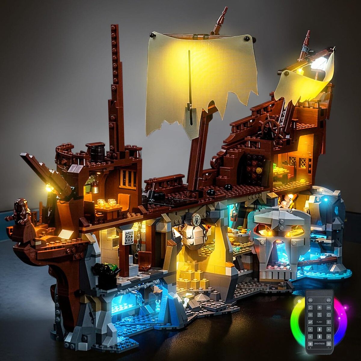 GENERICO - Kit de Iluminación LED Brickshining para Lego Ideas Goonies 21363