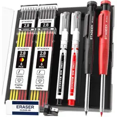 CARPINTERO - Lápices Mecánicos STAGEEK 2.8mm con Sacapuntas