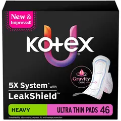KOTEX - Toallas Ultra Thin con Alas Absorción Alta 46 Unidades