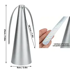 GENERICO - Repelente De Moscas Ventilador Portátil Abanico plateado