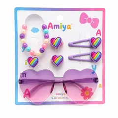 GENERICO - Lentes Pulsera Y Pinches Set Accesorios Para Niñas