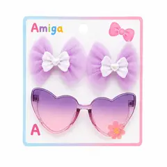 GENERICO - Lentes De Sol Y Moños Set De Accesorios Pra Niñas