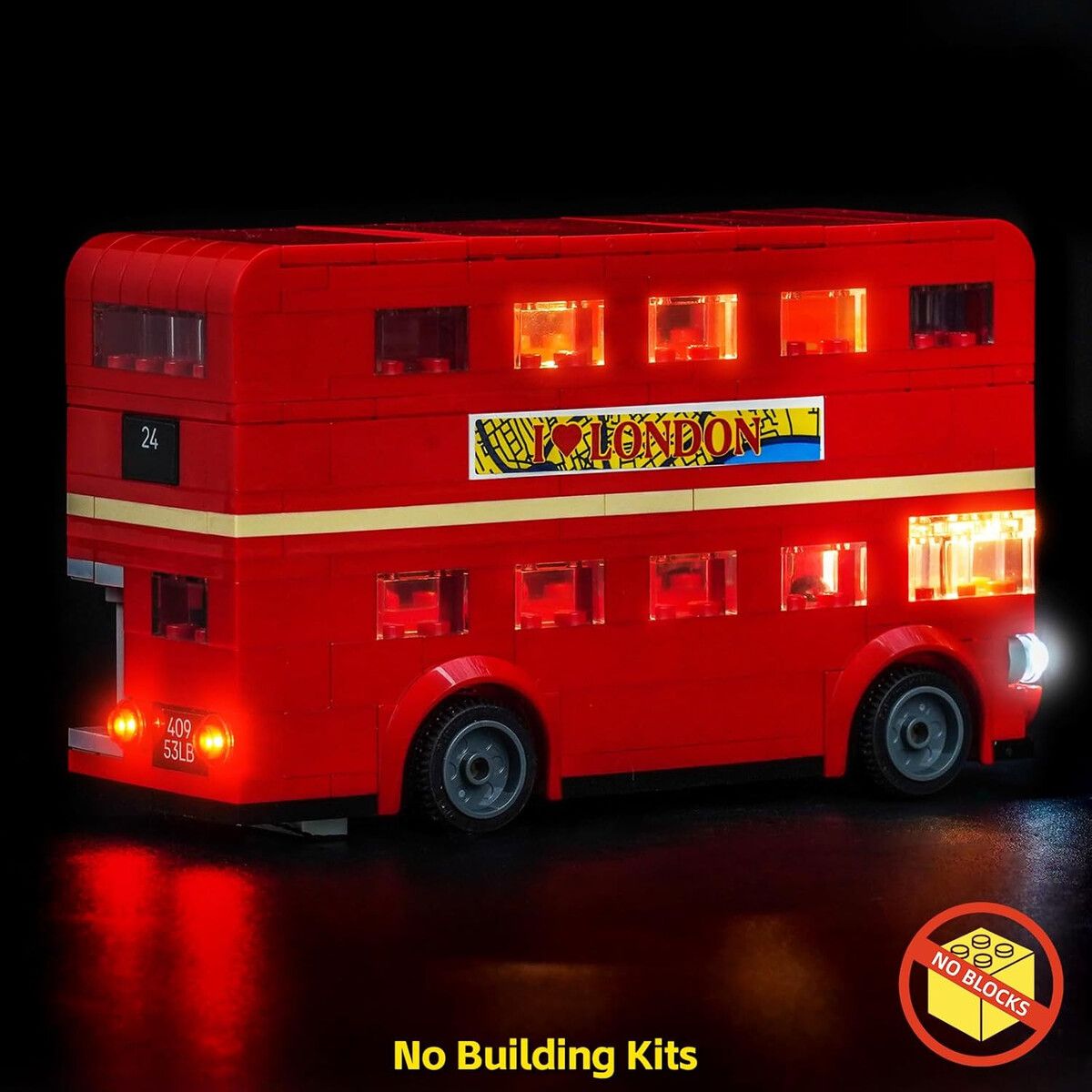 GENERICO - Kit Luz LED BrickBling Compatible con Lego London Bus 40953