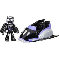 PANTHER - Figura Black Marvel 7,6 cm con Vehículo