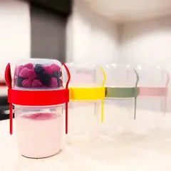 TITIZ - Vaso Hermetico Ensalada o Yogur Cereal Fruta Cuchara Colacion 1.1 L
