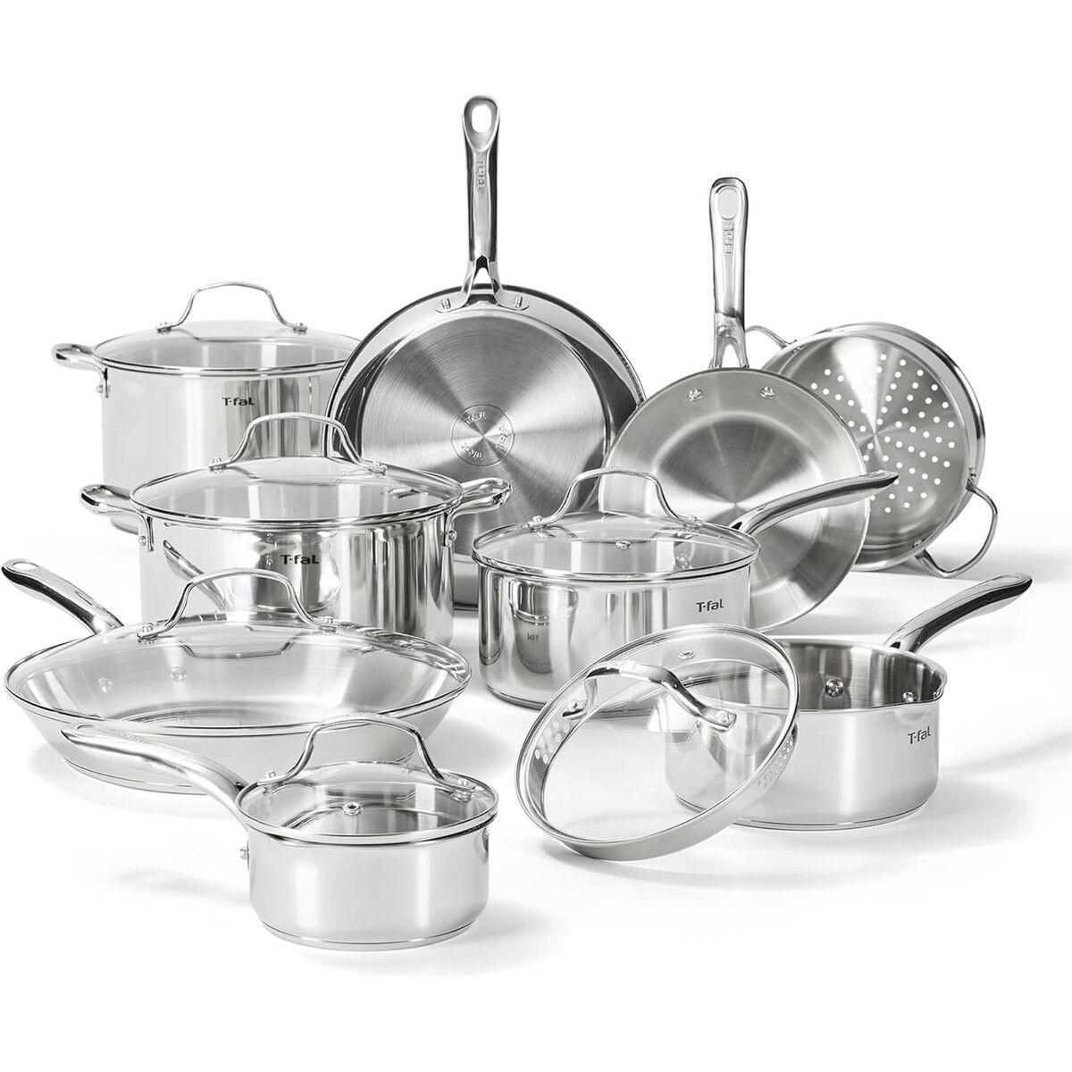 GOURMET - Set de Ollas Tfal Gourmet 15 Piezas Acero Inoxidable Inducción