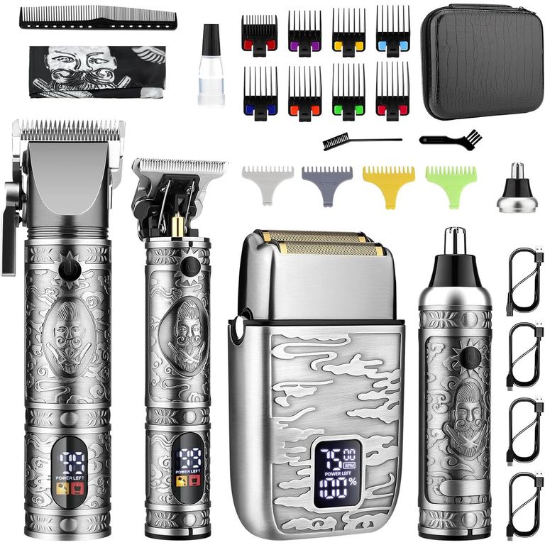 GENERICO Cortadora GSKY 740SILVER 4en1 10W LCD USB