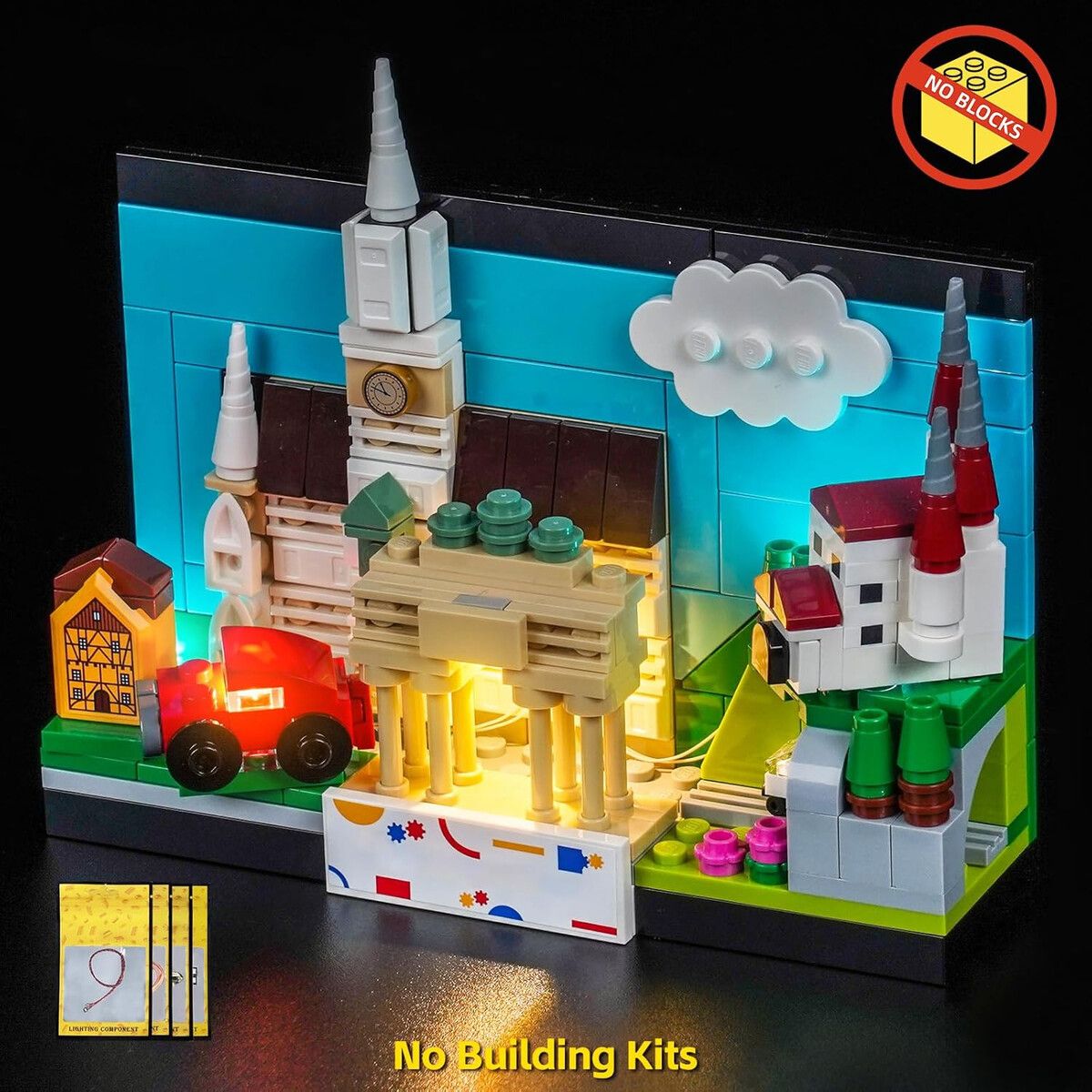 GENERICO - Kit Luz LED BrickBling Compatible con LEGO 40954 Postcard Alemania