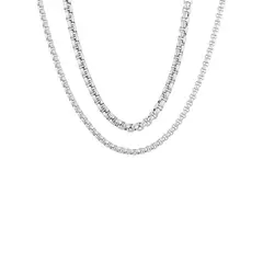 CADENA - Believe Hombre Acero Inox 56cm 4mm Set2