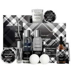 GENERICO - Set de Regalo Spa para Hombre Pearlworld Cedarwood 12 Piezas