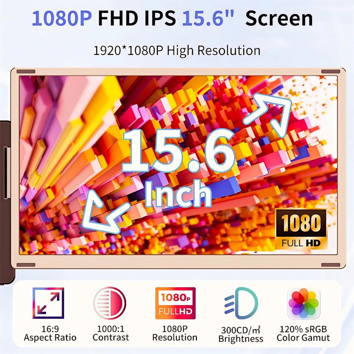 GENERICO - Extensor de Pantalla Portátil CIDETTY S6 15.6 FHD IPS