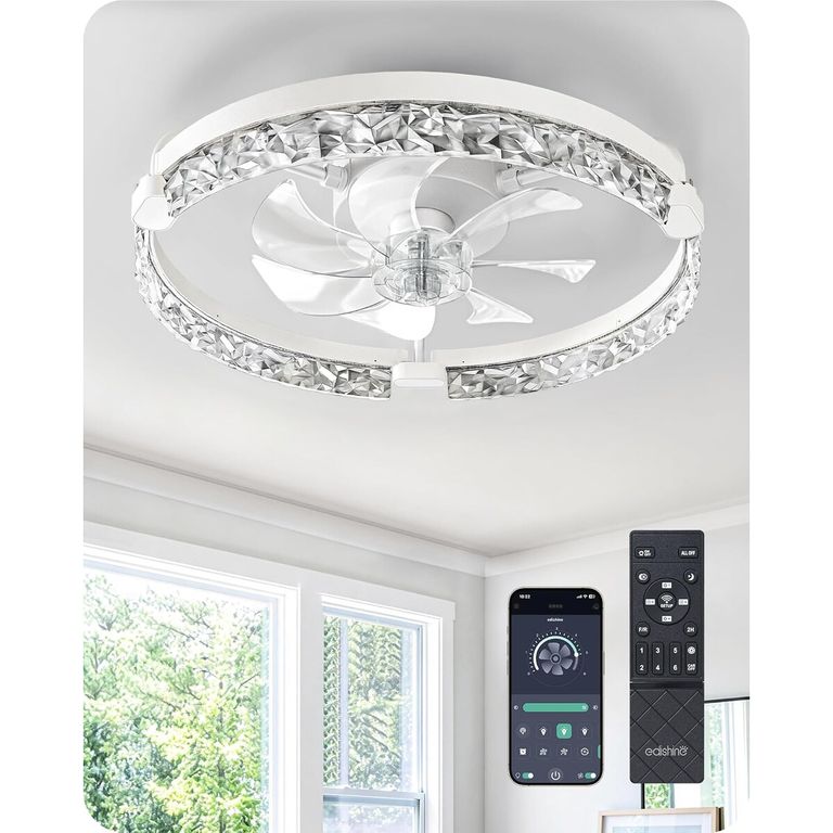GENERICO Ventilador Techo EDISHINE HCFM03F 20in LED 2800LM DC