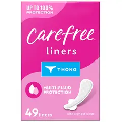 CAREFREE - Protectores Thong 49u Sin Perfume Absorción Regular