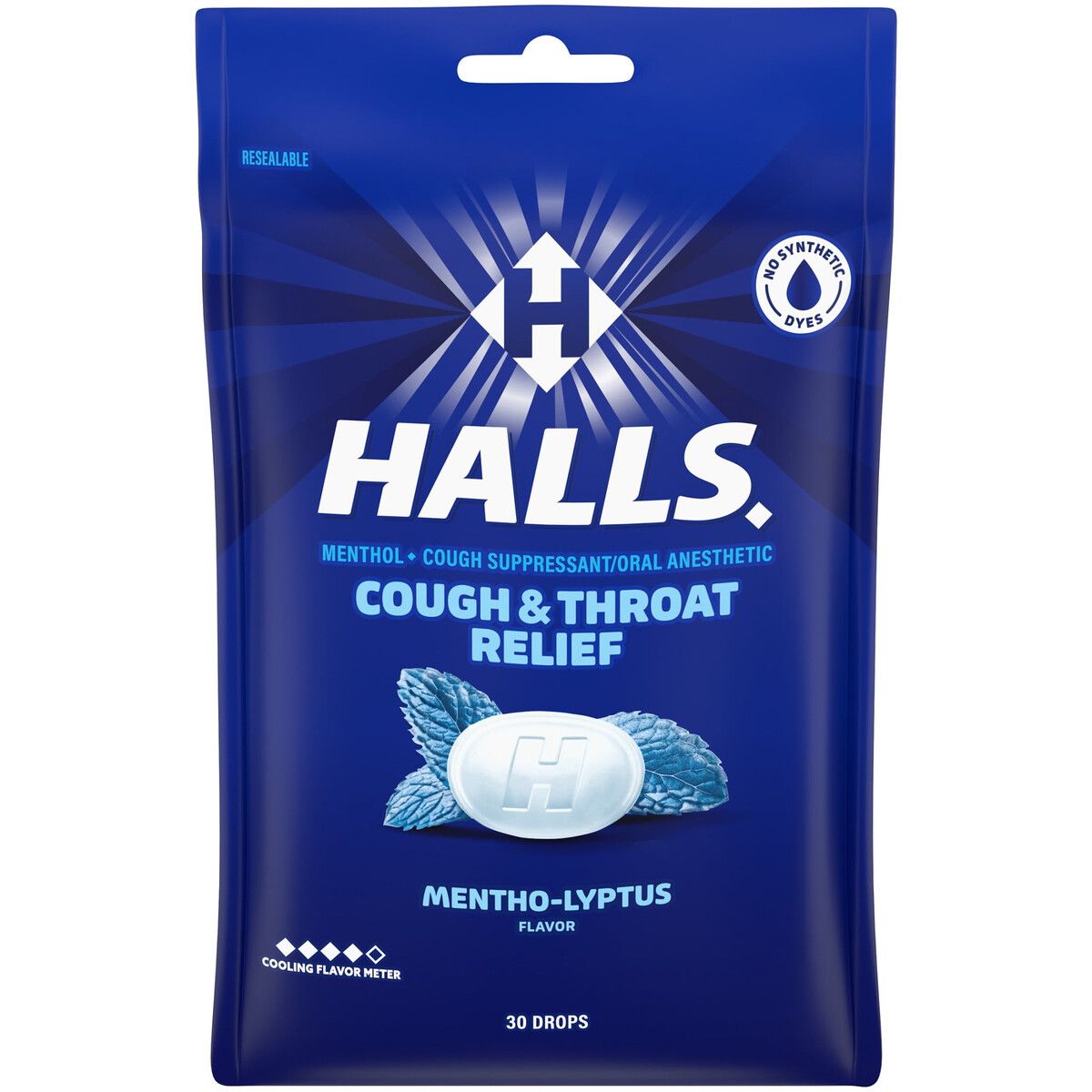 HALLS - Pastillas para la Tos HALLS MenthoLyptus 30 Unidades Mentol