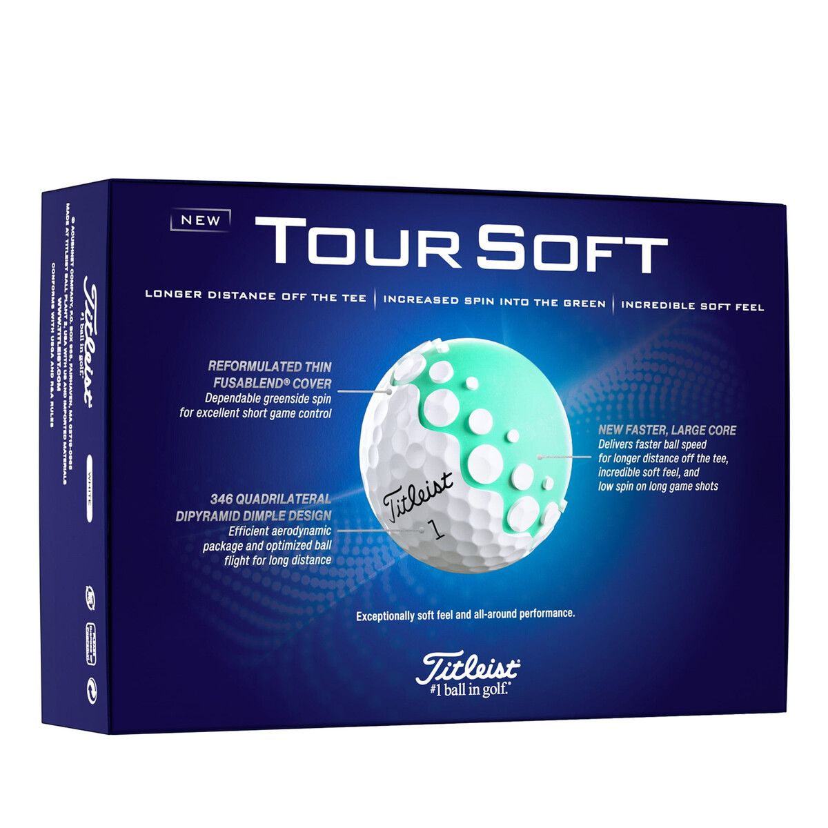 TITLEIST - Pelota Golf Titleist Tour Soft 12un Poliuretano Blanco