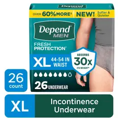 DEPEND - Ropa Interior Incontinencia Fresh XL 26u